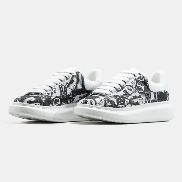 Кросівки Alexander McQueen White Black 24232-Мультиколір-36 фото Кросівки Alexander McQueen White Black 24232-Мультиколір-36 фото