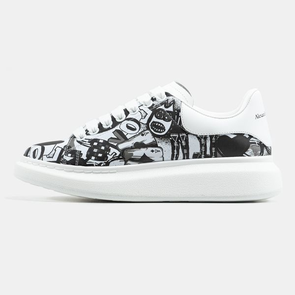 Кросівки Alexander McQueen White Black 24232-Мультиколір-36 фото Кросівки Alexander McQueen White Black 24232-Мультиколір-36 фото