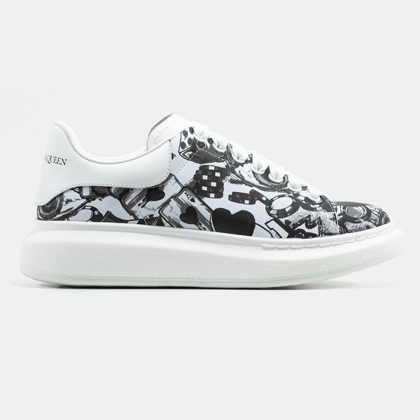 Кросівки Alexander McQueen White Black 24232-Мультиколір-36 фото Кросівки Alexander McQueen White Black 24232-Мультиколір-36 фото