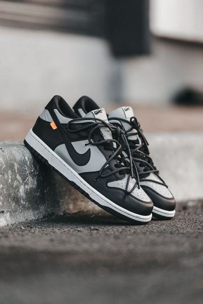 Кросівки Nike SB Dunk x Off White Black Grey 09426-Чорний-36 фото