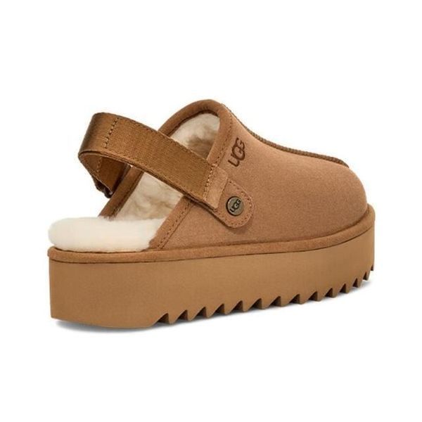 Уггі UGG Lanah Clog Chestnut Platform 18660-Бежевий-36 фото