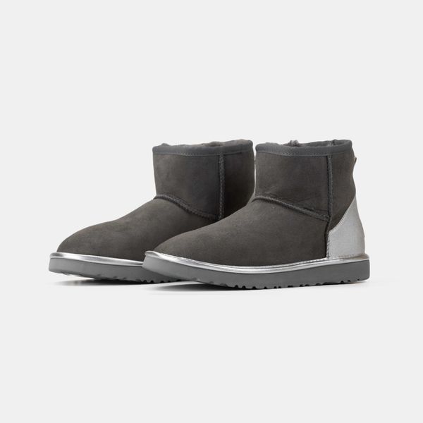 Уггі UGG Mini Dark Grey Silver 13957-Сірий-36 фото Уггі UGG Mini Dark Grey Silver 13957-Сірий-36 фото